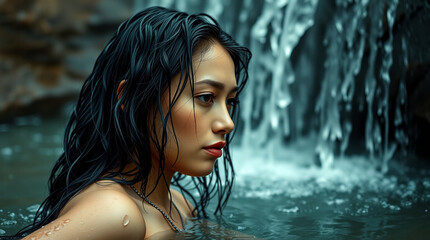 woman in water