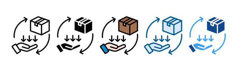 Supply and Demand Icon Set Multiple Style Collection