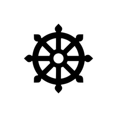Obraz premium Dharma Wheel Icon
