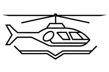 Obraz premium Clean Minimalist Helicopter Transport Logo in Vector Style 