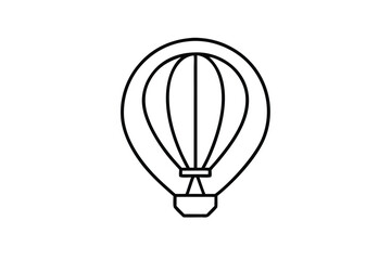 Obraz premium Minimalist Hot Air Balloon Logo in Clean Line Art Style 