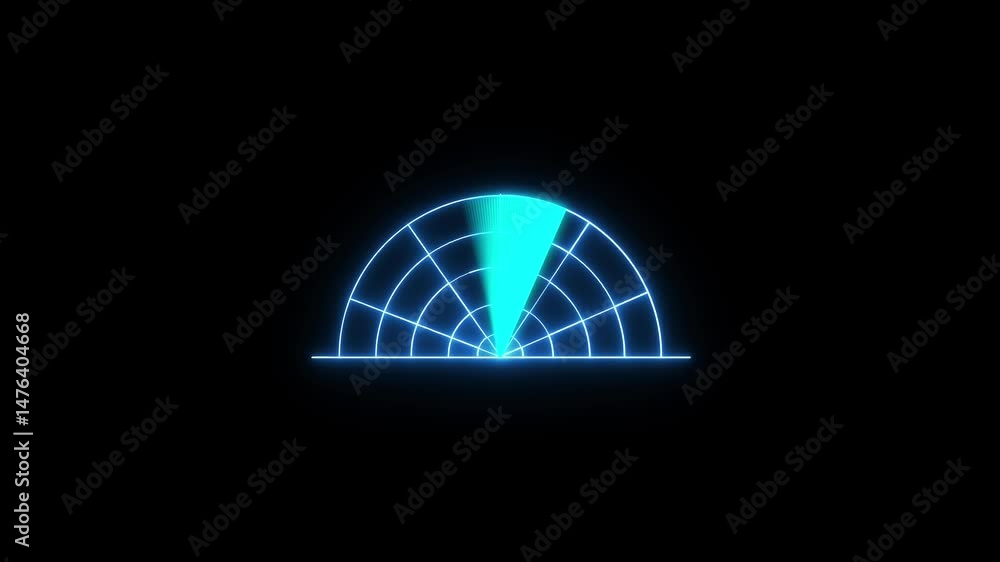 Poster neon radar screen displaying scanning activity.animated neon radar screen displaying scanning activi