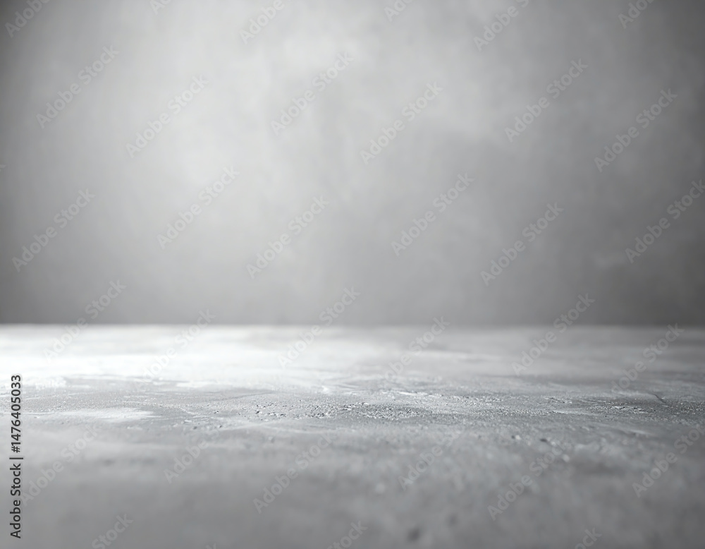 Poster smooth, gray surface with a blurred backdrop, creating a minimalist aesthetic suitable for various d