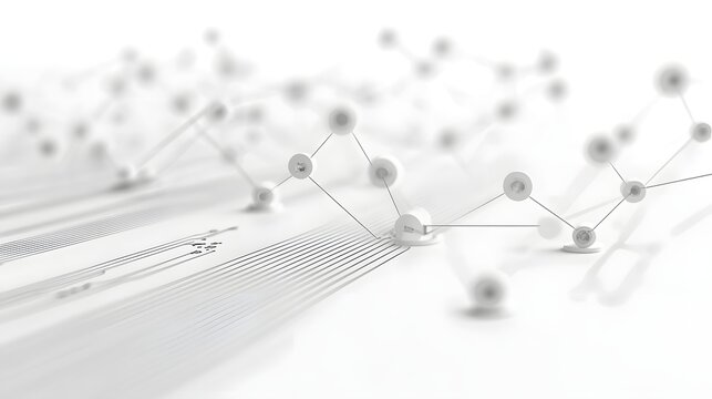 Abstract data visualization design in white tones.