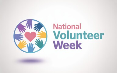 Colorful hands and heart for National Volunteer Week.