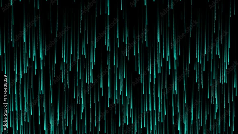 Poster teal abstract lines flowing downward in dynamic motion.dynamic abstract teal lines flowing downward 