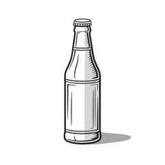 Beautiful bottle vector art illustration white background