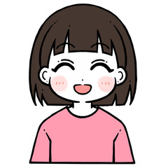 笑顔の女の子のイラスト