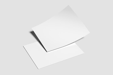 Blank US Letter Certificate Mock-up with grey background 