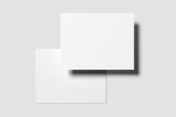 Blank US Letter Certificate Mock-up with grey background 