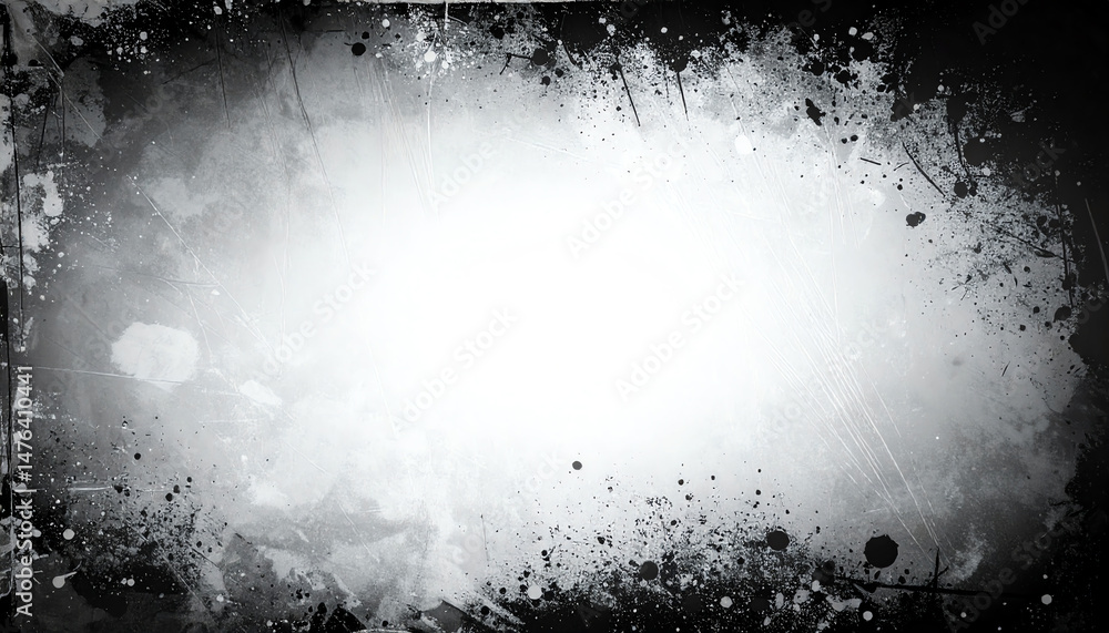 Poster a textured, abstract background featuring splashes of black and gray, creating a dramatic and artist