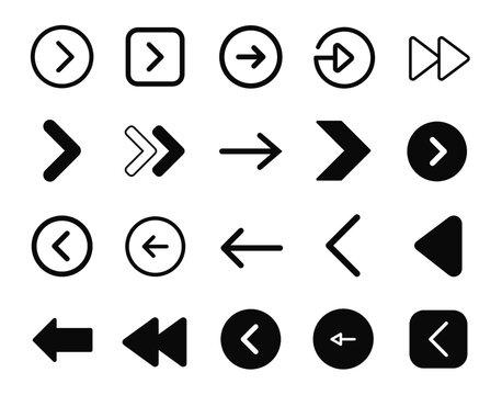 Minimalist Vector Pack: Next & Previous Icons – Perfect for Navigation and Submission UI Design