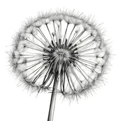 Obraz premium Skecth - Dandelion Ink Sketch