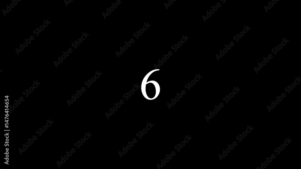 Aufkleber animated number eight logo with smooth motion design.number eight logo animation on black background