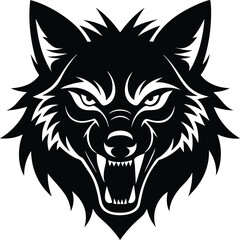wolf head mascot silhouette