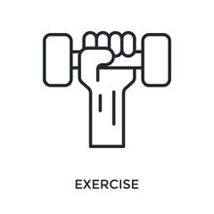 Exercise Icon Outline Style. Vector Illustration For Graphic Design