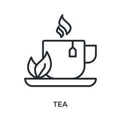 Tea Icon Outline Style. Vector Illustration For Graphic Design
