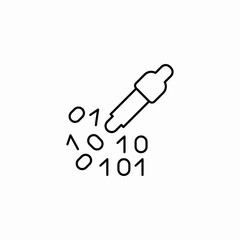 binary dropper icon sign vector