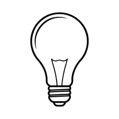 light bulb on white background