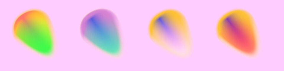 Gradient blur aura shape oval. Y2k aura mesh soft gradient. Blurry light vivid form. Mesh vector illustration
