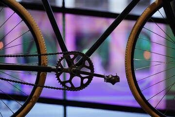 Detail of an old bicycle.