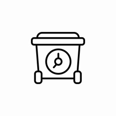 clock bin icon sign vector