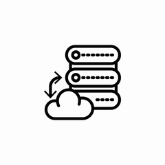 cloud chat bubble icon sign vector