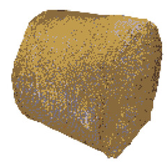 Round hay bale pixel art