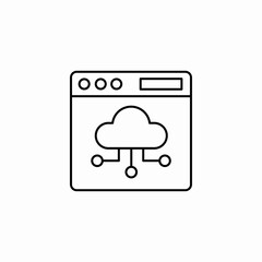 cloud computing network icon sign vector
