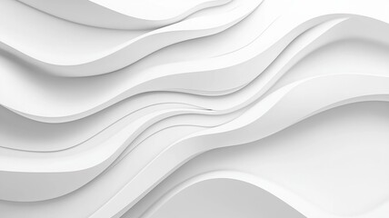 Graceful White Waves Flow Through a Modern Design