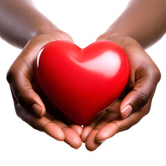 Obraz premium Hands Holding Heart Symbol for Love and Care