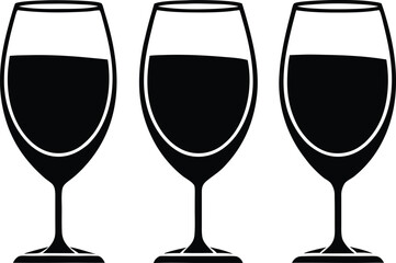 glass of champagne vector illustration