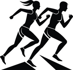 runners vector illustration
