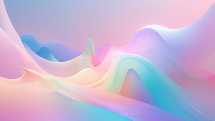 Abstract Pastel Wave Background Soft, Dreamy, and Colorful Design