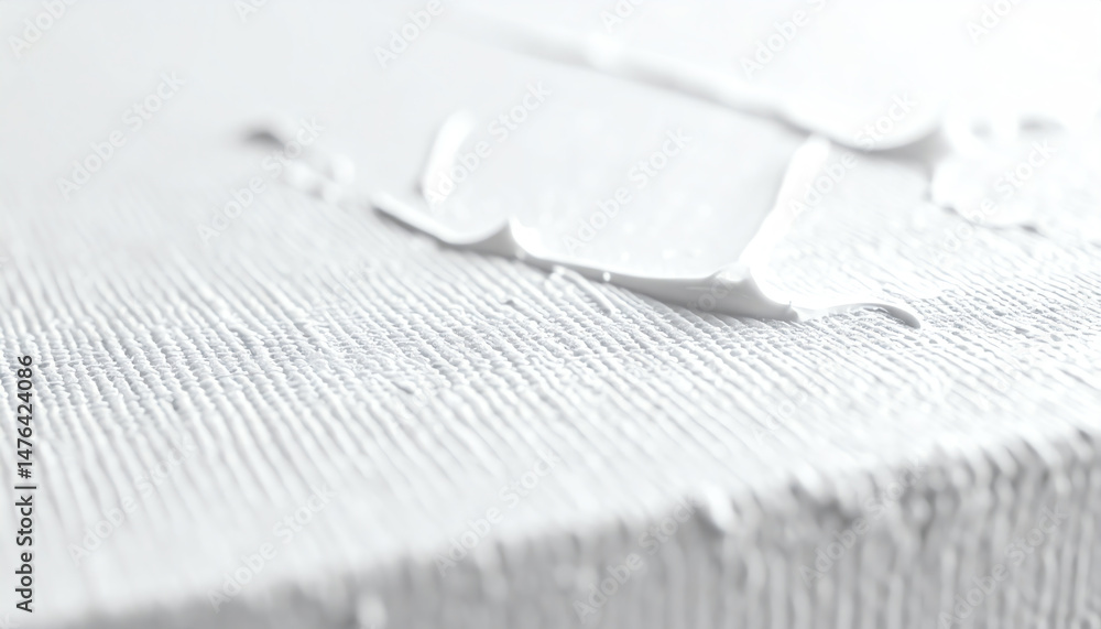 Poster close-up of a textured surface with white paint smeared across it, showcasing the interplay of light