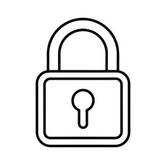 smart lock black vector silhouette