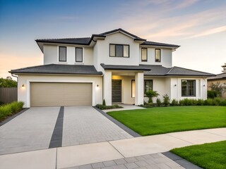 Newly built house in a new residential area