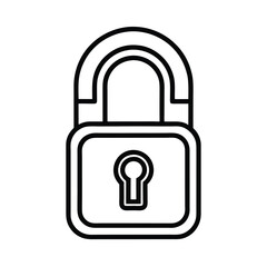 smart lock black vector silhouette