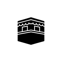 Obraz premium creative details Outline silhouette Kaaba icon vector illustration