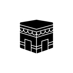 creative details Outline silhouette Kaaba icon vector illustration