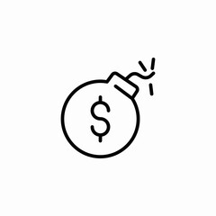 money bomb icon sign vector