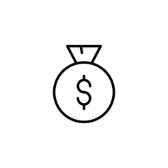 money bag icon sign vector