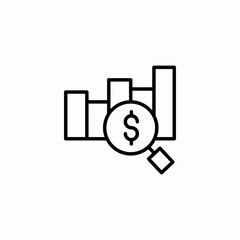 money graph icon sign vector
