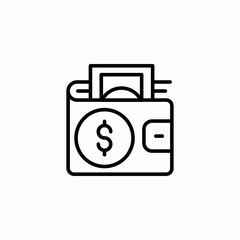money wallet icon sign vector