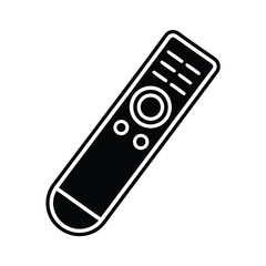 smart remote black vector silhouette 