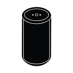 smart speaker black vector silhouette