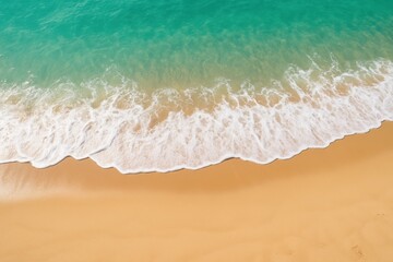 Ocean waves gently lapping on a sandy beach a tranquil summer scene perfect for relaxation and vacation imagery