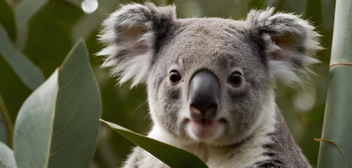 Obraz premium Koala in Eucalyptus Tree