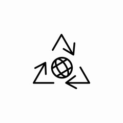 recycle arrows icon sign vector