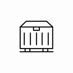 shipping container icon sign vector